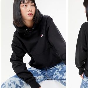Champion Boyfriend logo hoodie black